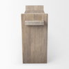 Elaine III 60L x 16W Brown Wood Angled Leg Console Table, by Mercana, 60" length x 16" width x 33" height thumbnail 5