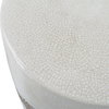 Comanche White Ceramic Garden Stool, Side & End Table by Uttermost, 13" width x 18" height x 13" depth thumbnail 6