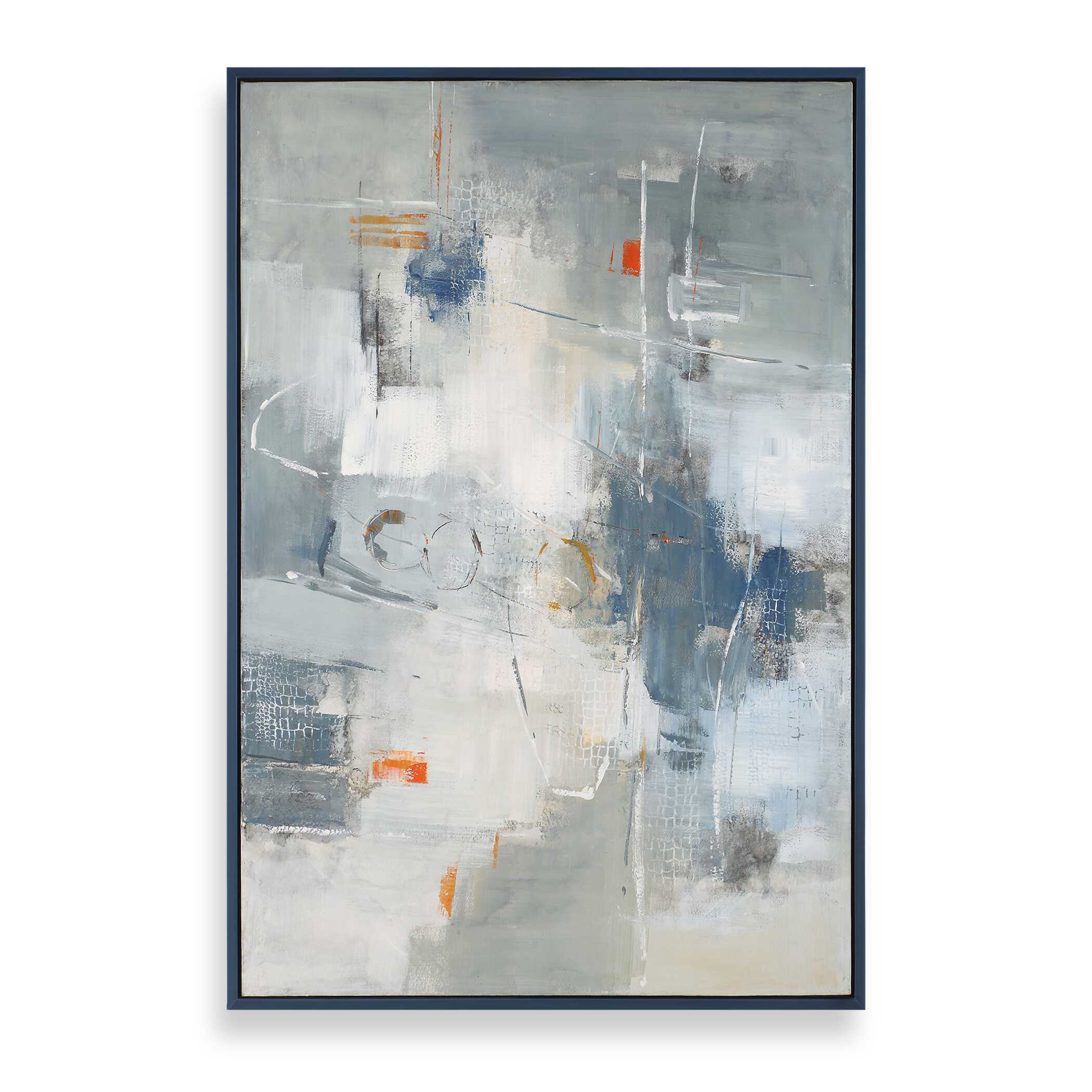 Blueprint Hand Painted Modern Art, Painting by Uttermost, 41.7" width x 61.7" height x 1.5" depth View 1