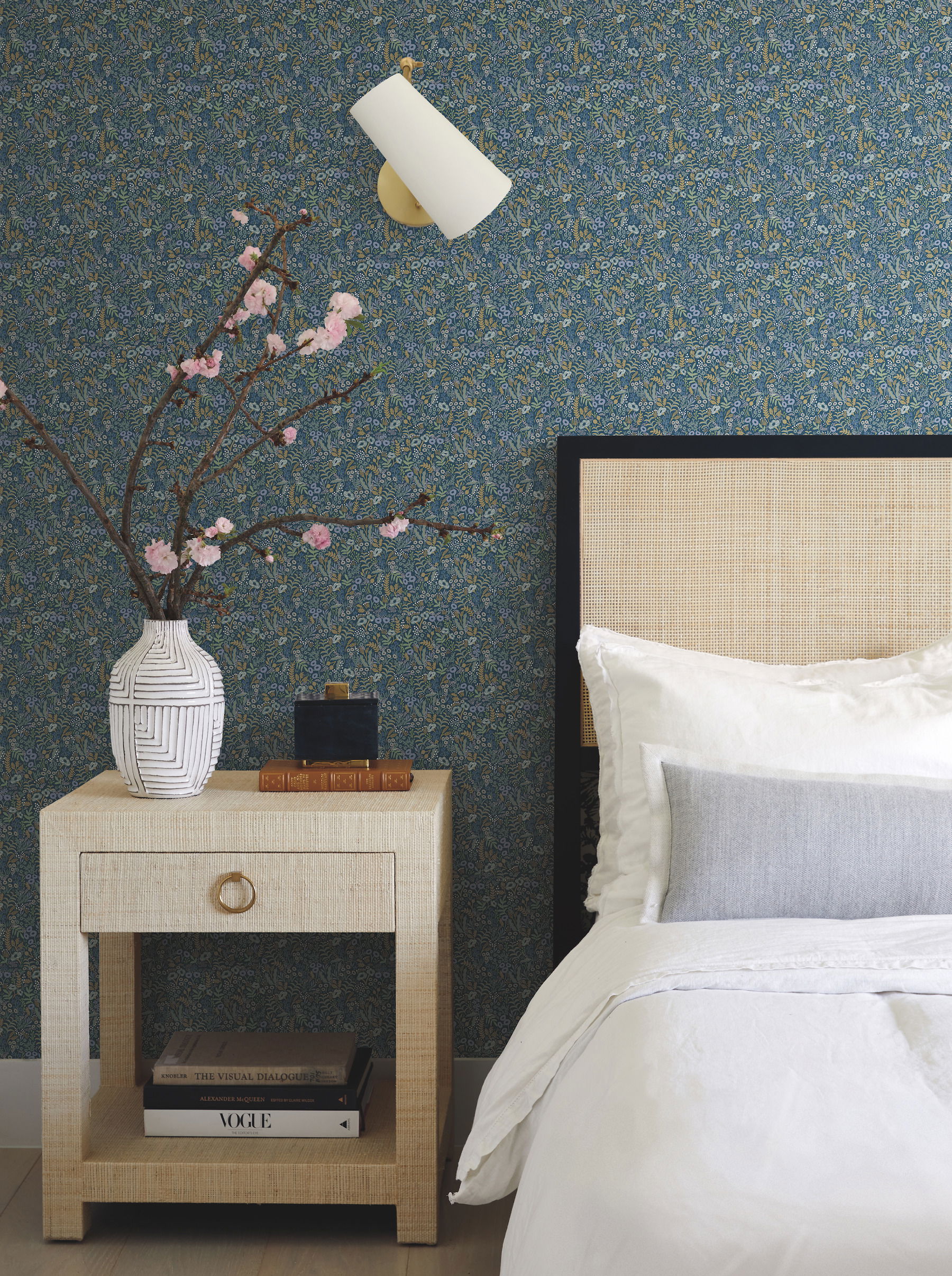 Tapestry Indigo Wallpaper large image 