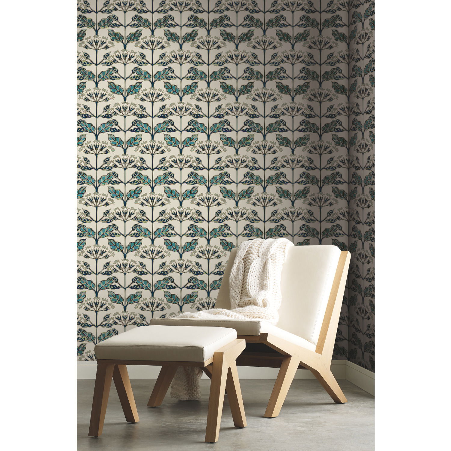 Tracery Blooms Beige Metallic Wallpaper Tracery Blooms Beige Metallic Wallpaper large image