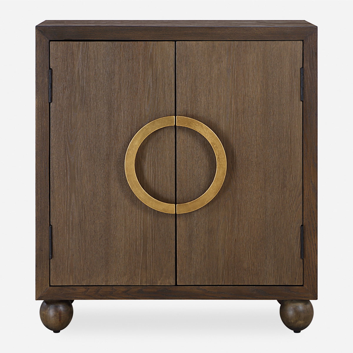 Mayenne 2 Door Oak Wood Cabinet, Cabinets & Chest by Uttermost, 31.5" width x 35.85" height x 15.75" depth View 1
