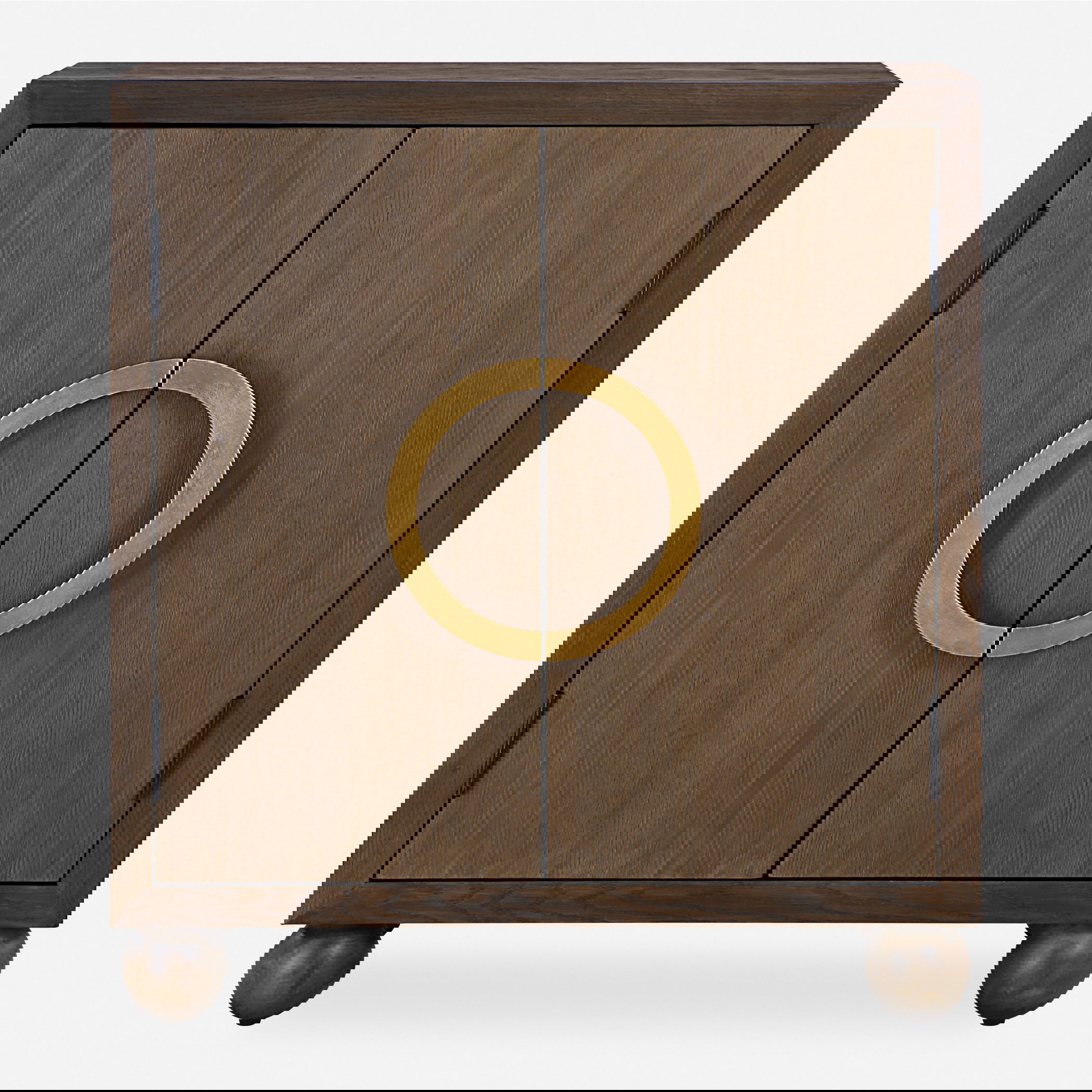 Mayenne 2 Door Oak Wood Cabinet, Furniture by Uttermost, 31.5" width x 35.85" height x 15.75" depth View 1