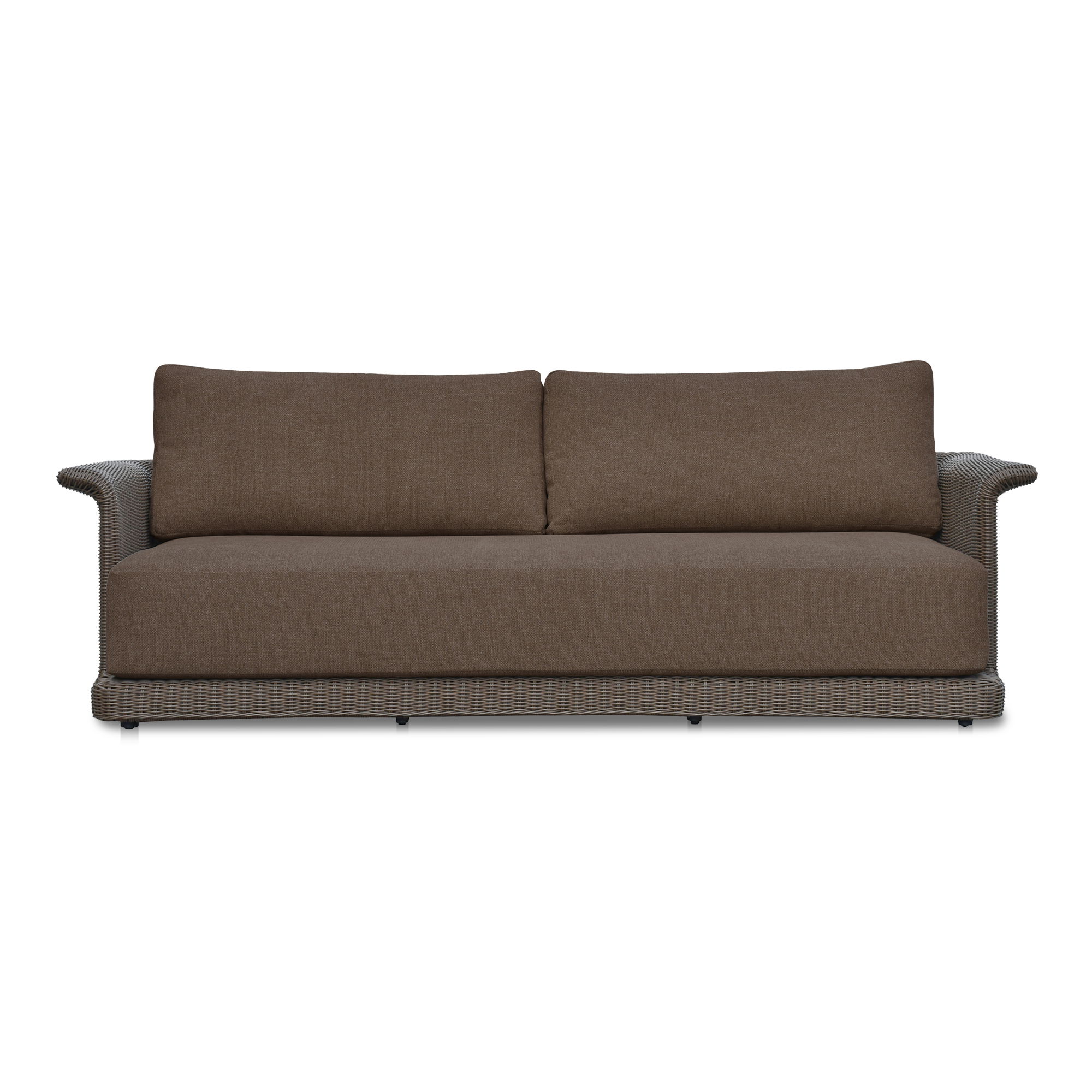 Meredith Outdoor Sofa Brown, Sofas & Sectional by Moe's Home, 90.55" width x 30" height x 38.43" depth View 1