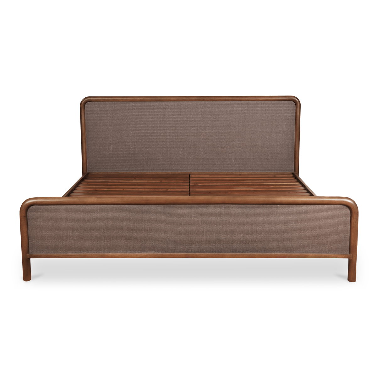 Rye King Bed Warm Brown, by Moe's Home, 82" width x 41" height x 84" depth View 2