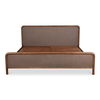 Rye King Bed Warm Brown, by Moe's Home, 82" width x 41" height x 84" depth thumbnail 2