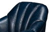 Scoth Swivel Chair In Distilled Lthr,Blu, Seating by Sarreid, 35" length x 39" width x 35" height thumbnail 4