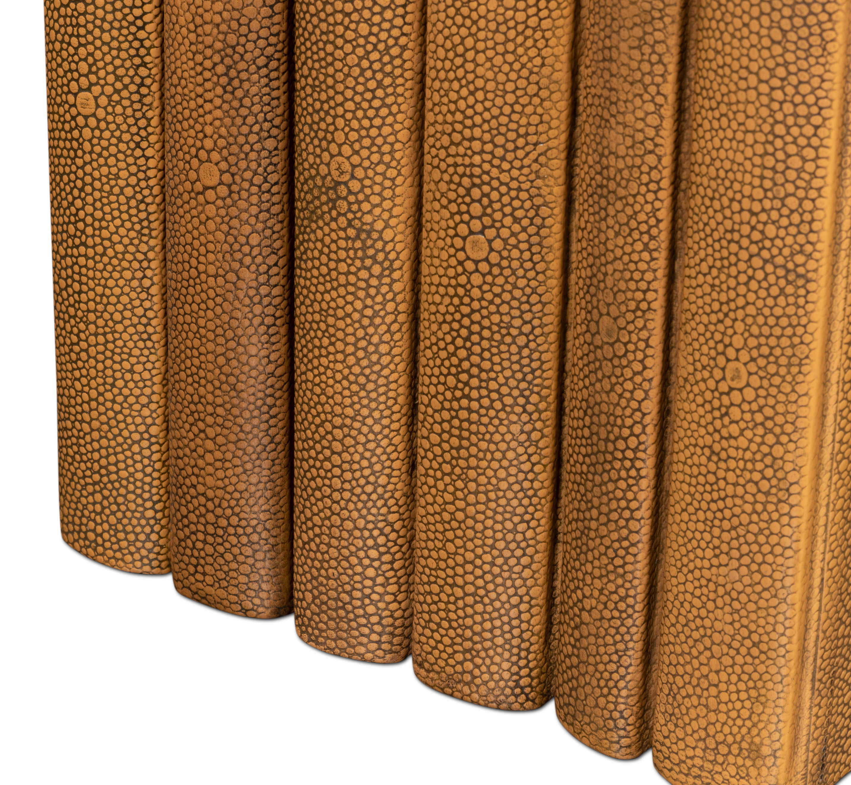 Shagreen Books  Set Of 12  Tawny Brown large image 