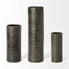 Kona III Large Black/Gold Cylindrical Ceramic Vase, by Mercana, 4.53" length x 4.53" width x 14.96" height thumbnail 6