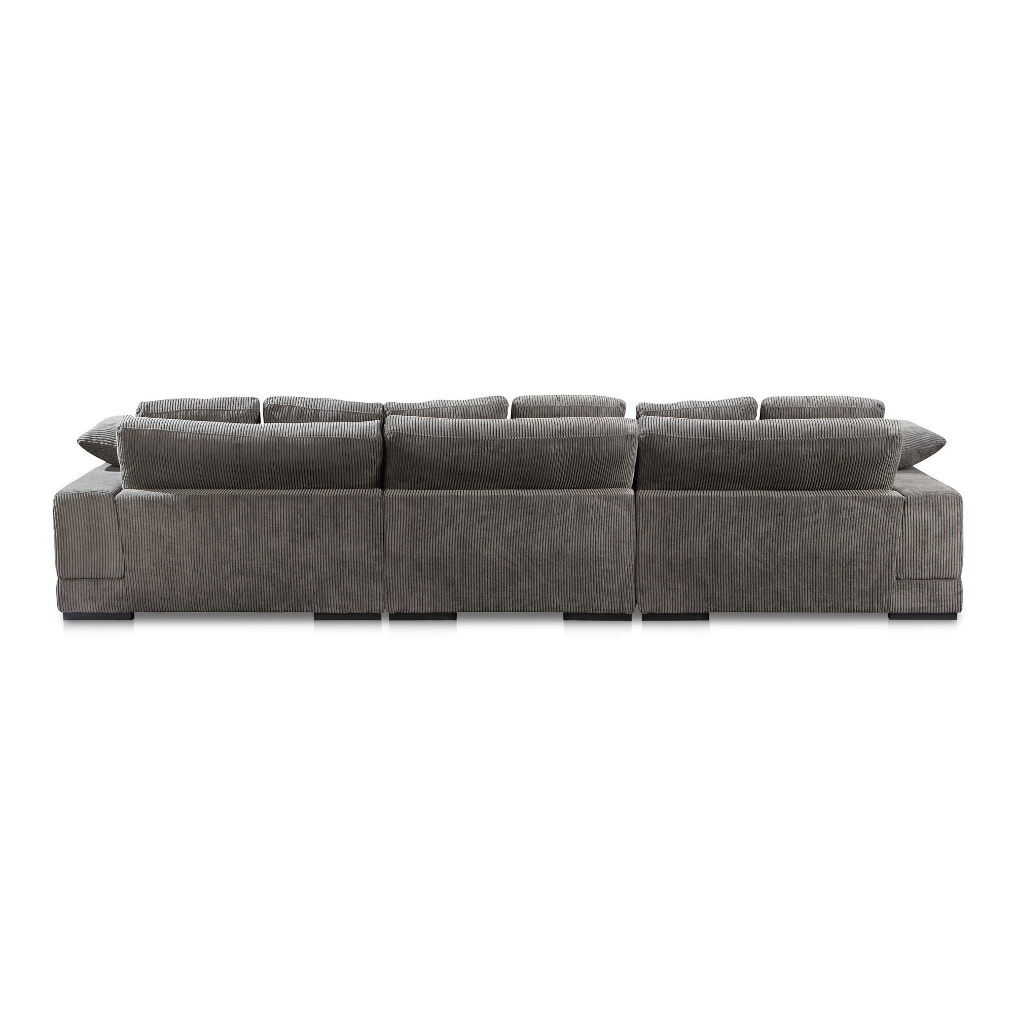 Plunge Large Sectional Charcoal, Sectional Sofa by Moe's Home, 147.5" width x 34" height x 46" depth View 3