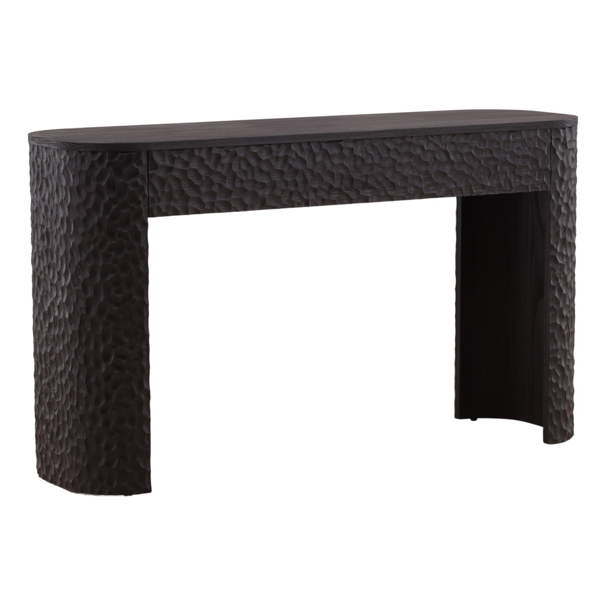 Triston Console Table Dark Brown, by Dovetail, 55.11" width x 31.61" height x 16.5" depth View 1