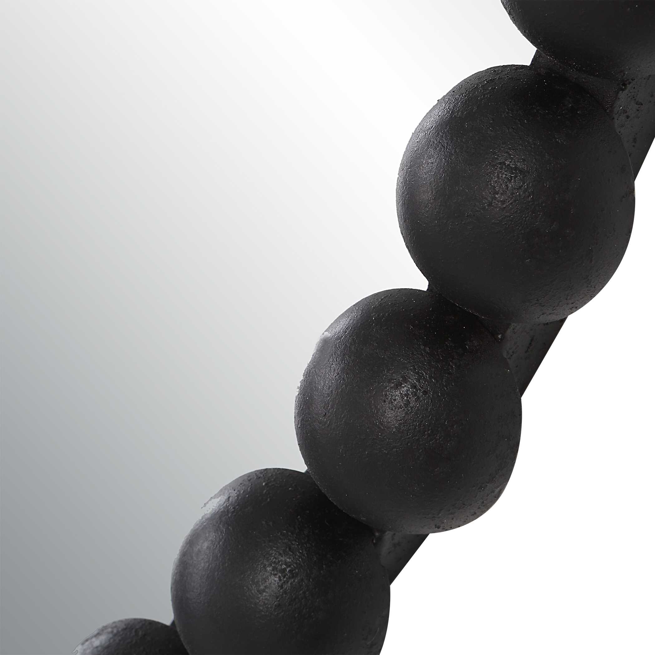 Serna Black Oval Mirror, by Uttermost, 20" width x 30" height x 1.75" depth View 6