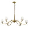 Barcelona 6 Light Brass Chandelier, Pendant by Uttermost, 15.5" height x 40.25" diameter thumbnail 8