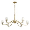 Barcelona 6 Light Brass Chandelier, Pendant by Uttermost, 15.5" height x 40.25" diameter thumbnail 8