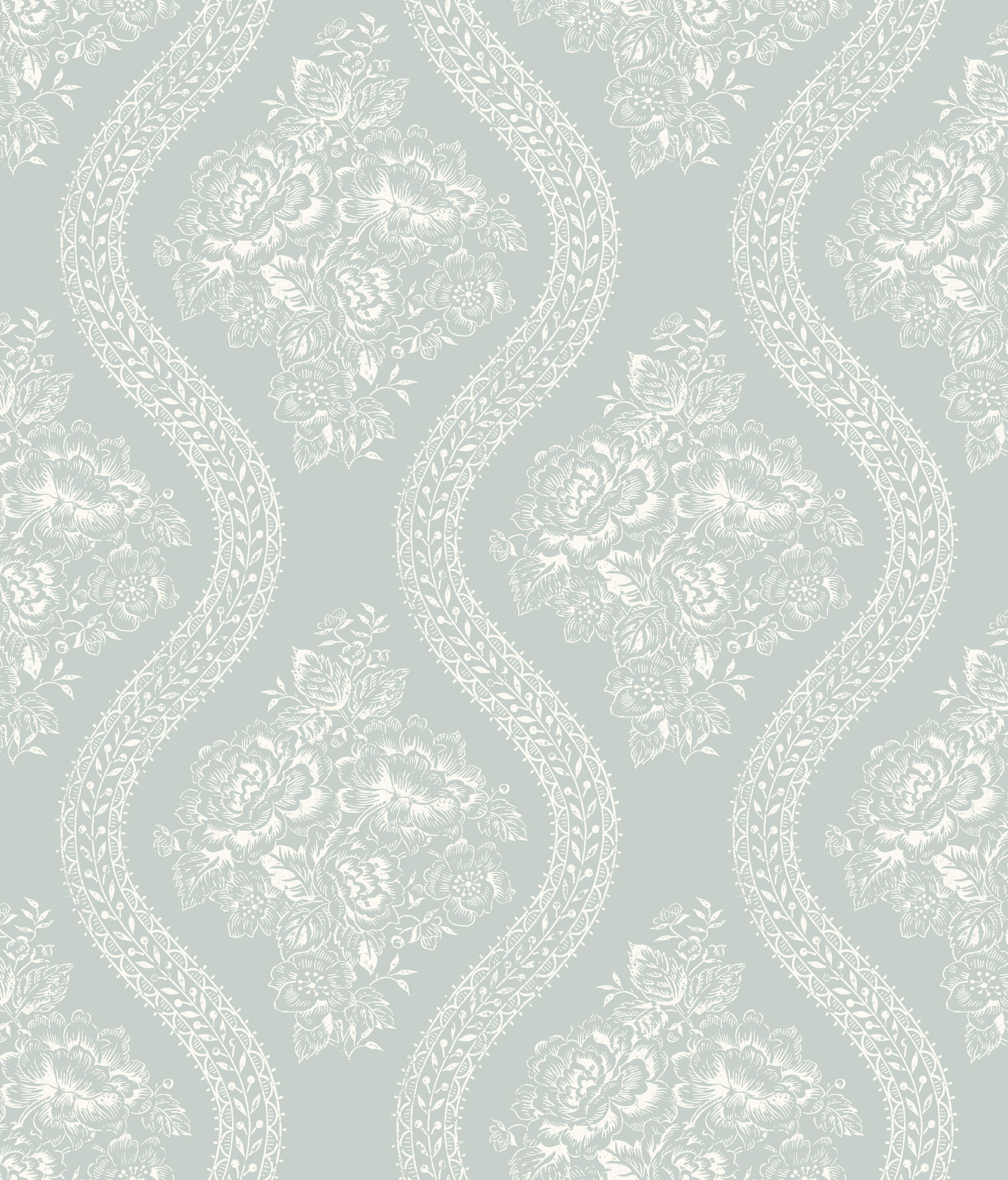 Coverlet White & Blue Wallpaper, by York Wall, 33' length x 1'8.5" width x 0.02" depth View 1