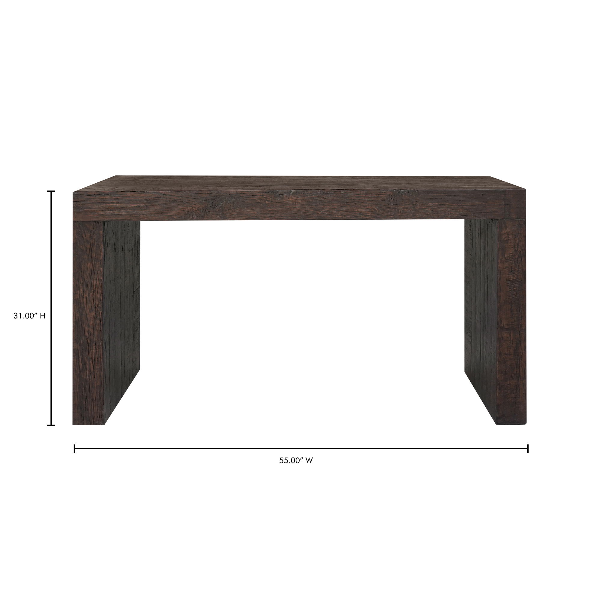 Evander Console Table Rustic Brown large image 