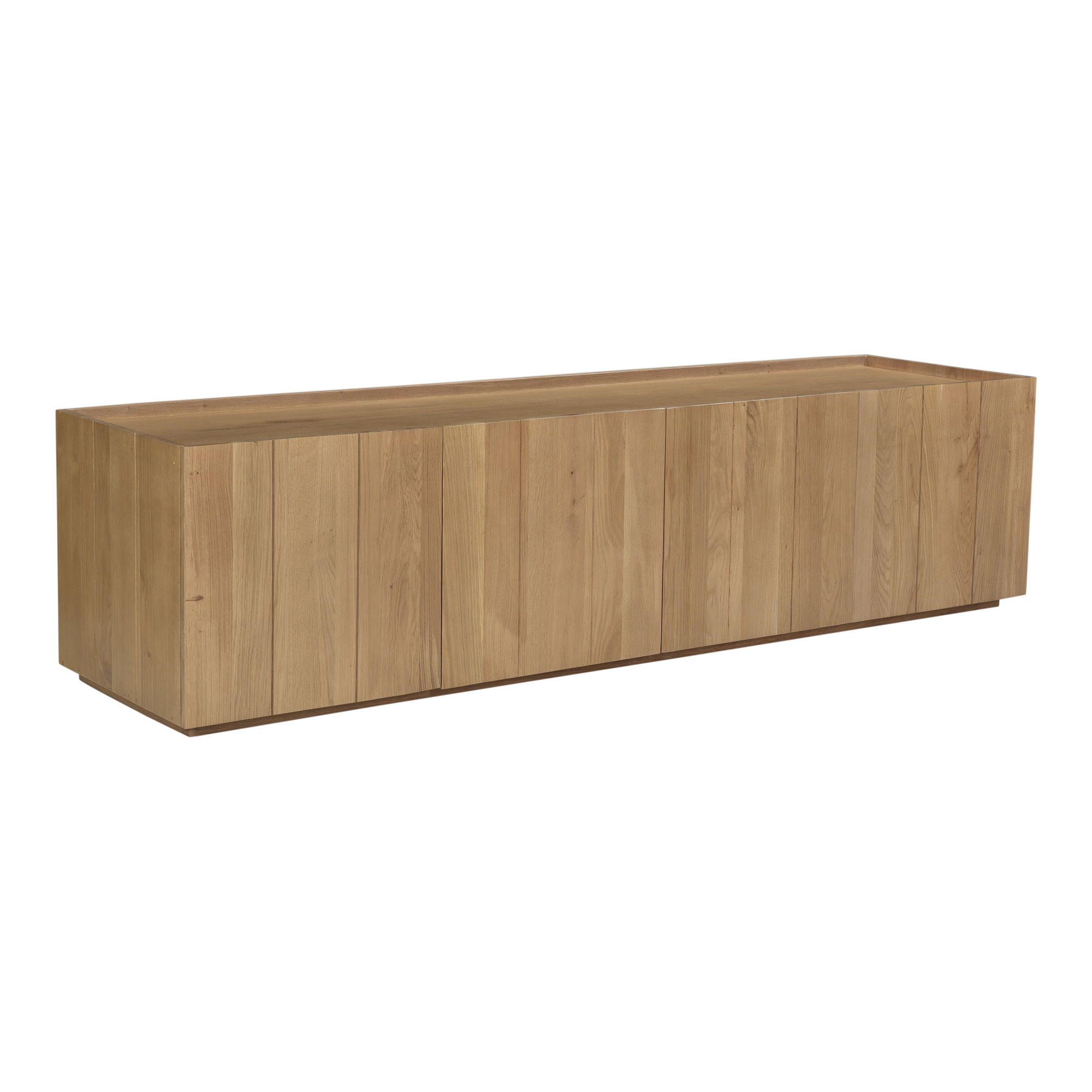 Plank Media Cabinet Natural, Media Console by Moe's Home, 72" width x 18" height x 19" depth View 2