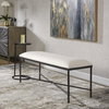 Avenham Black Framed Bench, Benche by Uttermost, 50.5" width x 20.25" height x 16.25" depth thumbnail 7