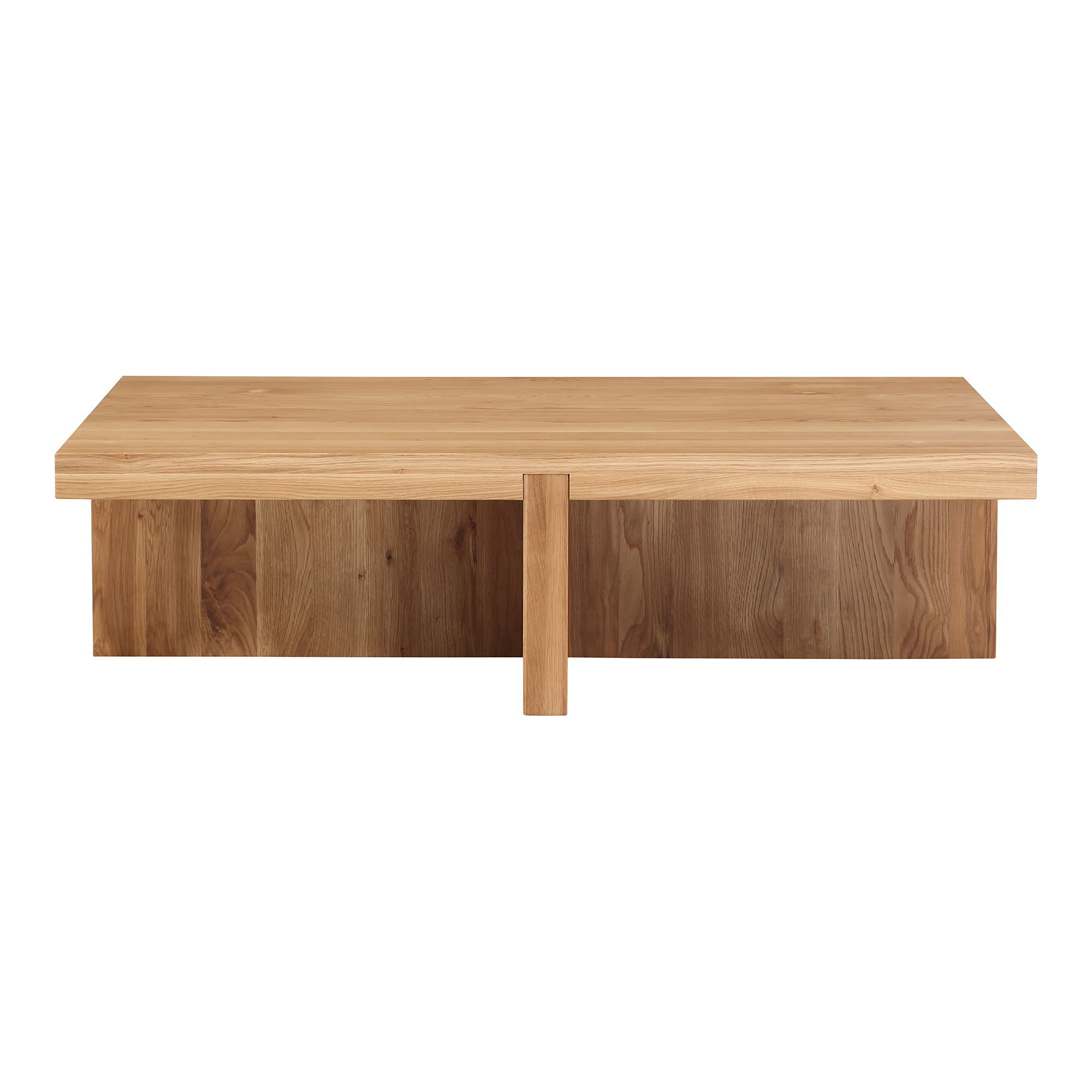Folke Rectangular Coffee Table Natural, by Moe's Home, 50" width x 13.5" height x 31" depth View 1