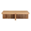 Folke Rectangular Coffee Table Natural, by Moe's Home, 50" width x 13.5" height x 31" depth thumbnail 1