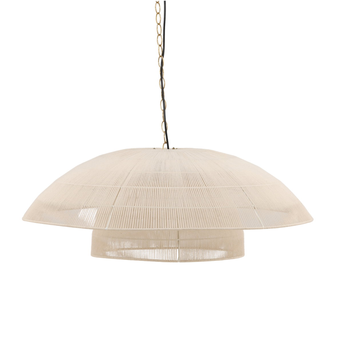 Alecia Pendant Light White, by Dovetail, 36" width x 13" height x 36" depth View 1