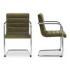 Pedro Dining Chair Green Mohair Set Of Two, by Moe's Home, 21.7" width x 33.5" height x 23" depth thumbnail 3