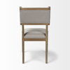 Tenton Open Back Dining Side Chair | Grey Fabric with Brown Wooden, Dining Chair by Mercana, 23.5" length x 19" width x 36.75" height thumbnail 8