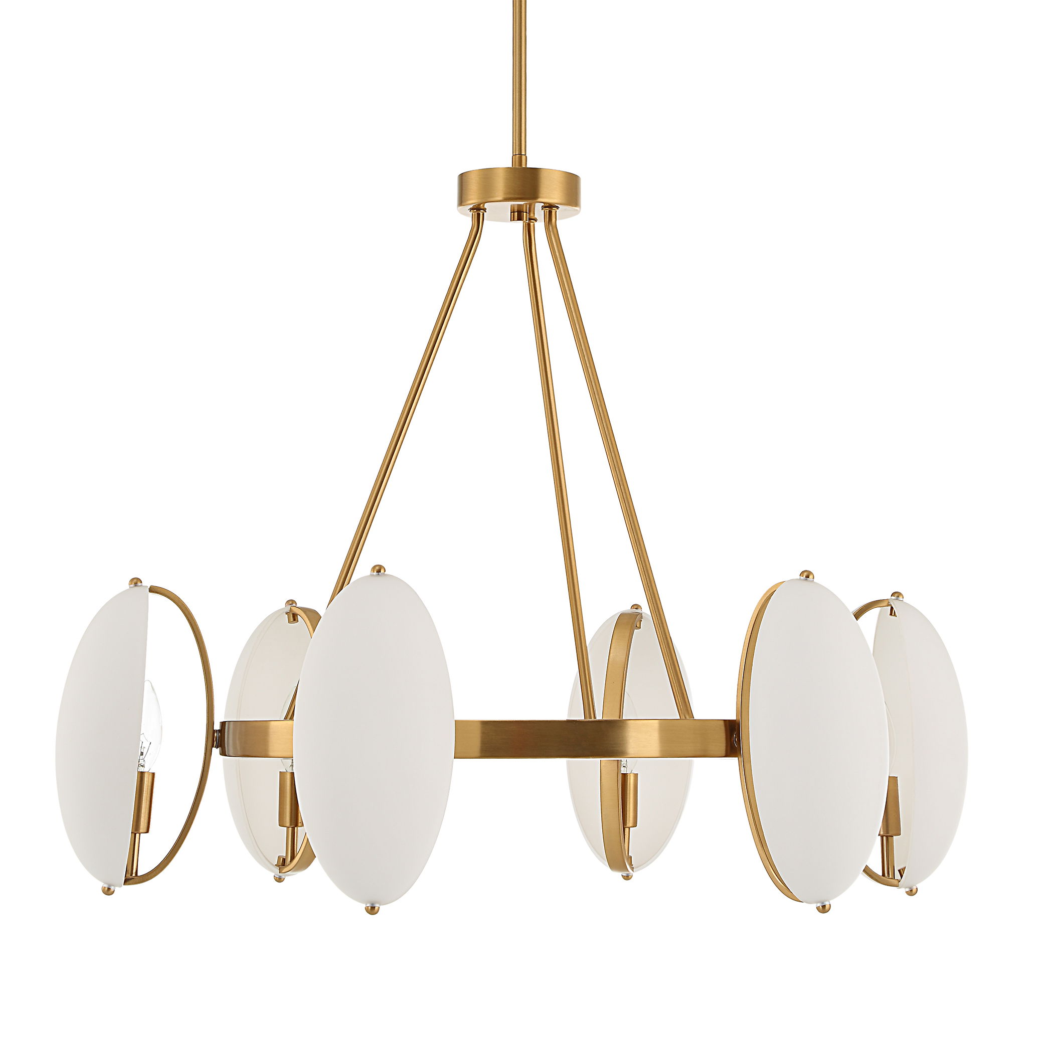 Oviform 6 Light Round Chandelier large image 