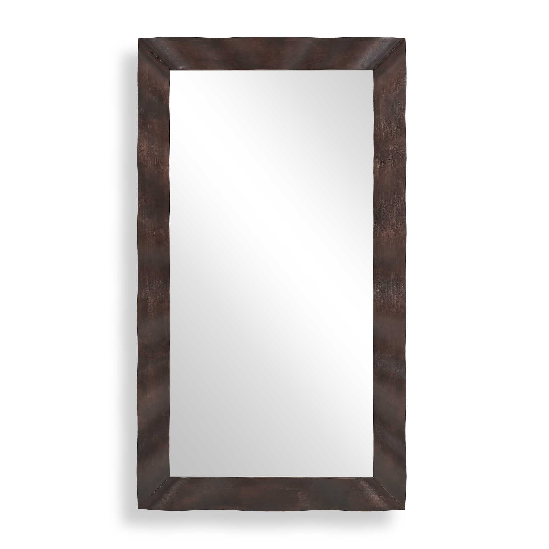 Wrinkle Wavy Wood Mirror, by Uttermost, 39.62" width x 69.62" height x 1.5" depth View 1