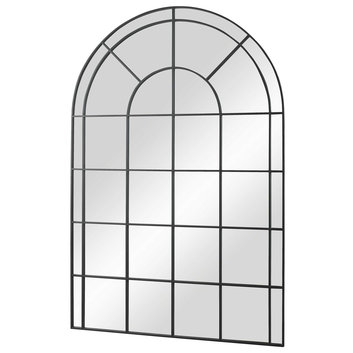 Grantola Black Arch Iron Mirror, by Uttermost, 3'11.75" width x 5'11.62" height x 0.75" depth View 5