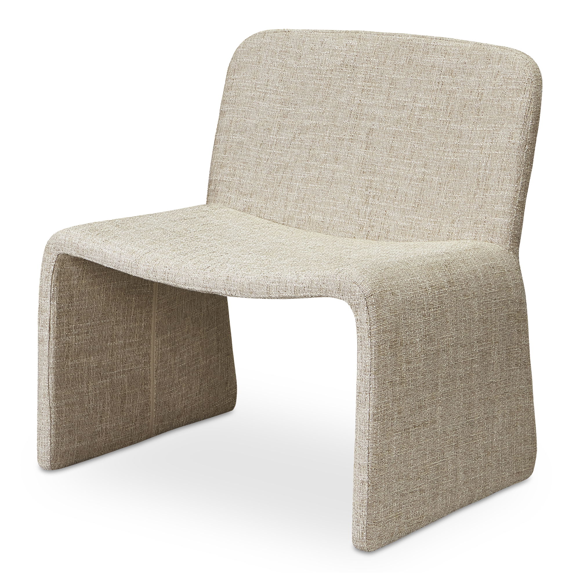 Ella Accent Chair Heather Beige, by Moe's Home, 30" width x 34" height x 22.5" depth View 2