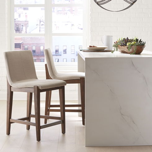 Klemens Linen Counter Stool