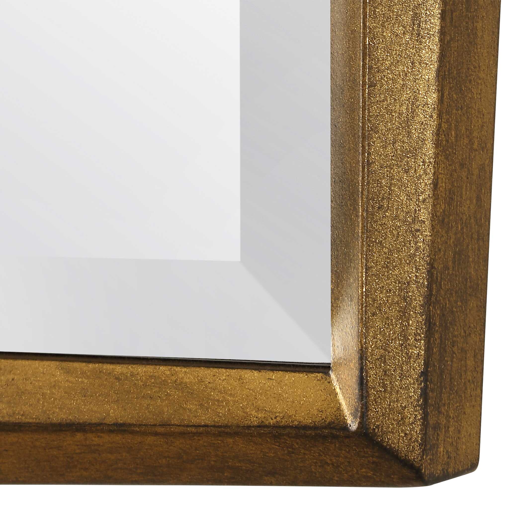 On Point Square Gold Mirror, by Uttermost, 40" width x 40" height x 1.25" depth View 6