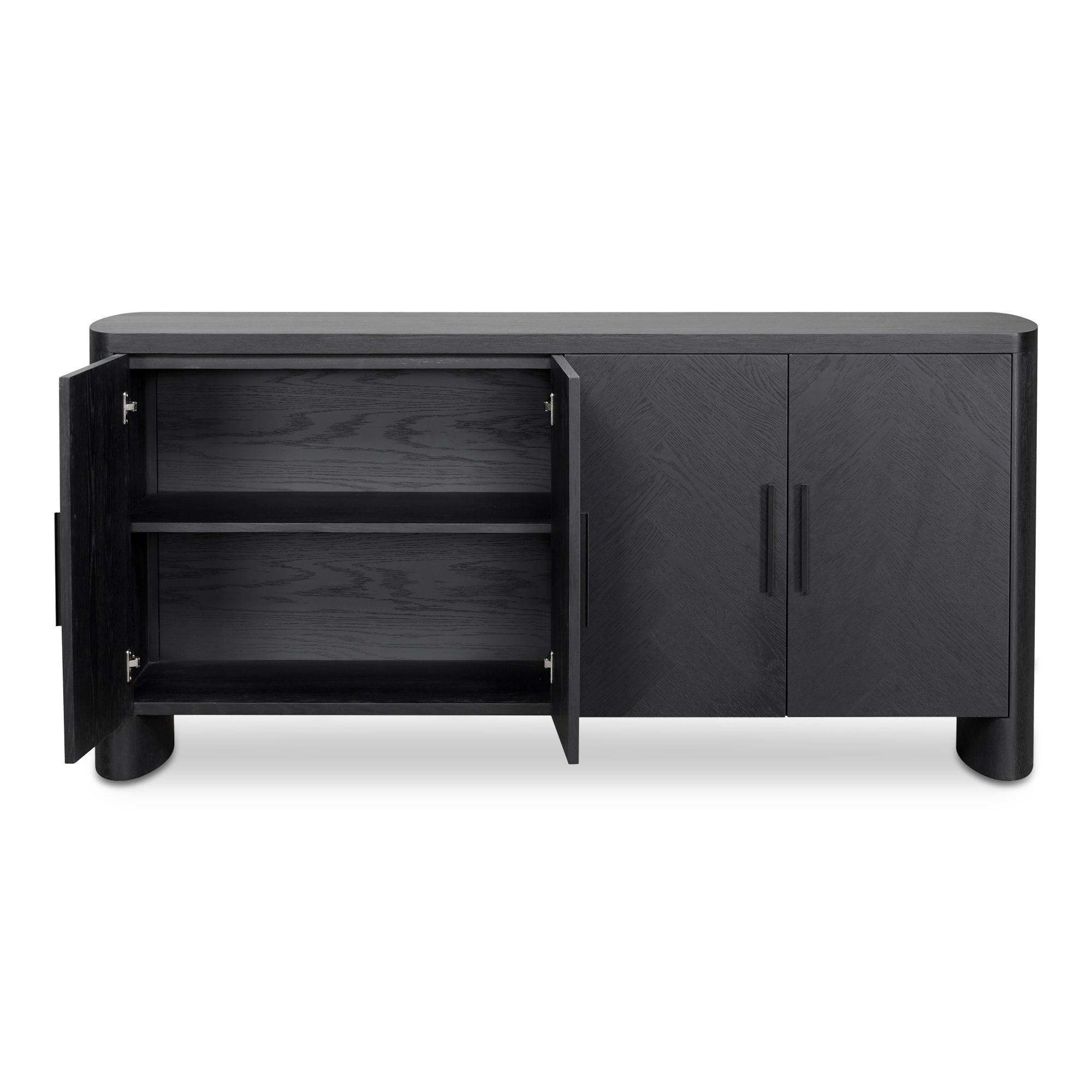William Sideboard Black, Cabinets & Sideboard by Moe's Home, 70.75" width x 33.5" height x 17.75" depth View 8