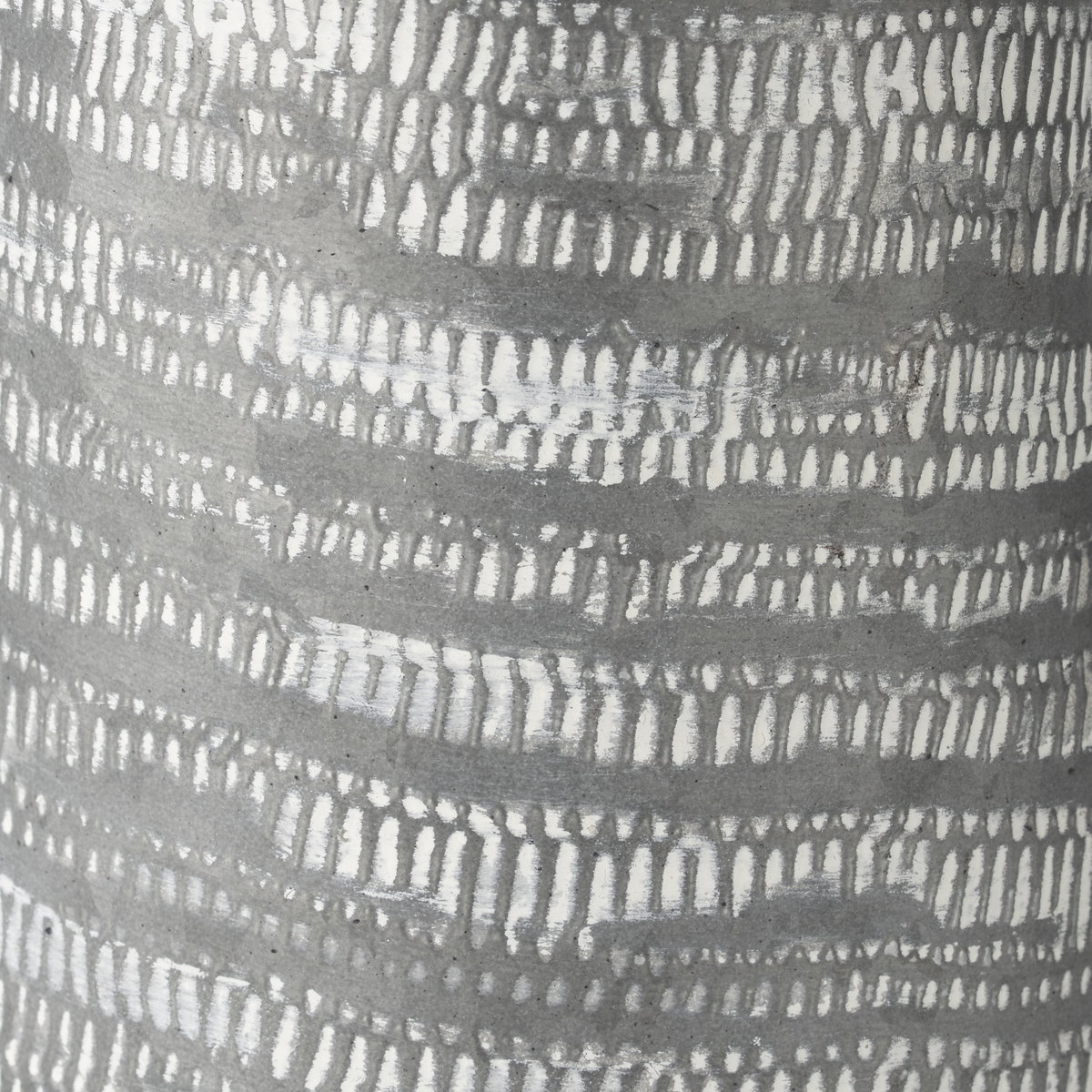 Serena I 8H Small Gray/White Textured Metal Jug, Decorative Jar by Mercana, 8" length x 5.1" width x 7.8" height View 8