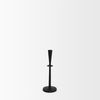 Qwin Matte Black Cast Aluminum Medium Candle Holder, Candles & Candle Holder by Mercana, 4.5" length x 4.5" width x 13" height thumbnail 4