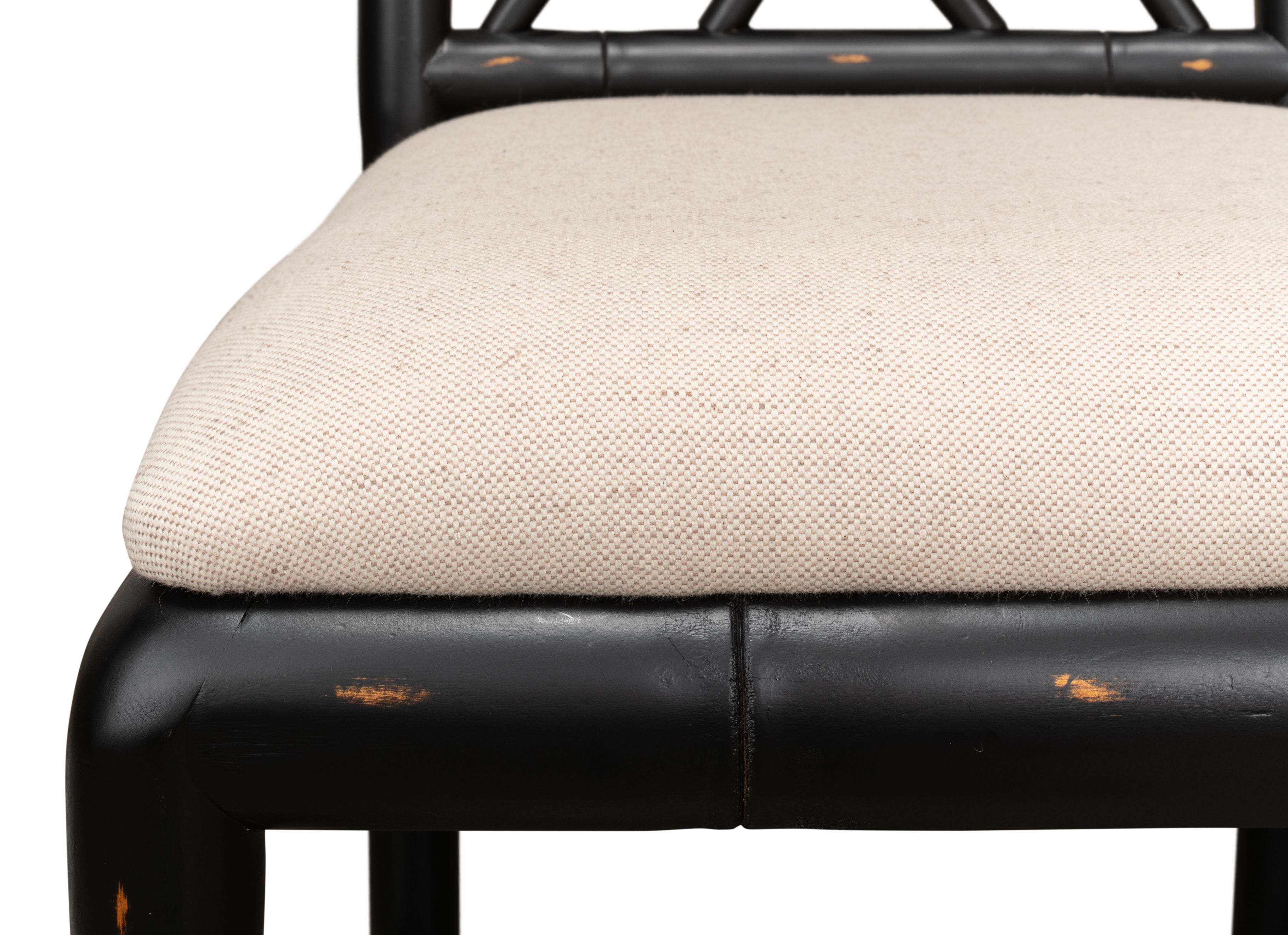 Brighton Bamboo Side Chair,Black, Dining Chair by Sarreid, 17" length x 22" width x 39" height View 5