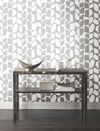 Primitive Vines Silver Metallic Wallpaper, by York Wall, 27' length x 2'3" width x 0.02" depth thumbnail 3