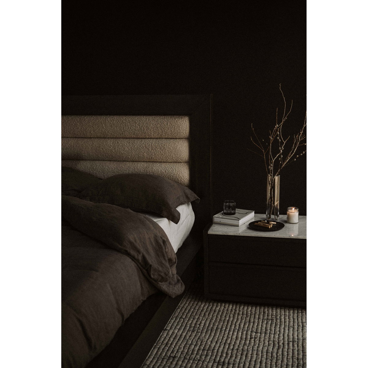 Ashcroft Nightstand Dark Grey, by Moe's Home, 26.5" width x 18" height x 19" depth View 12