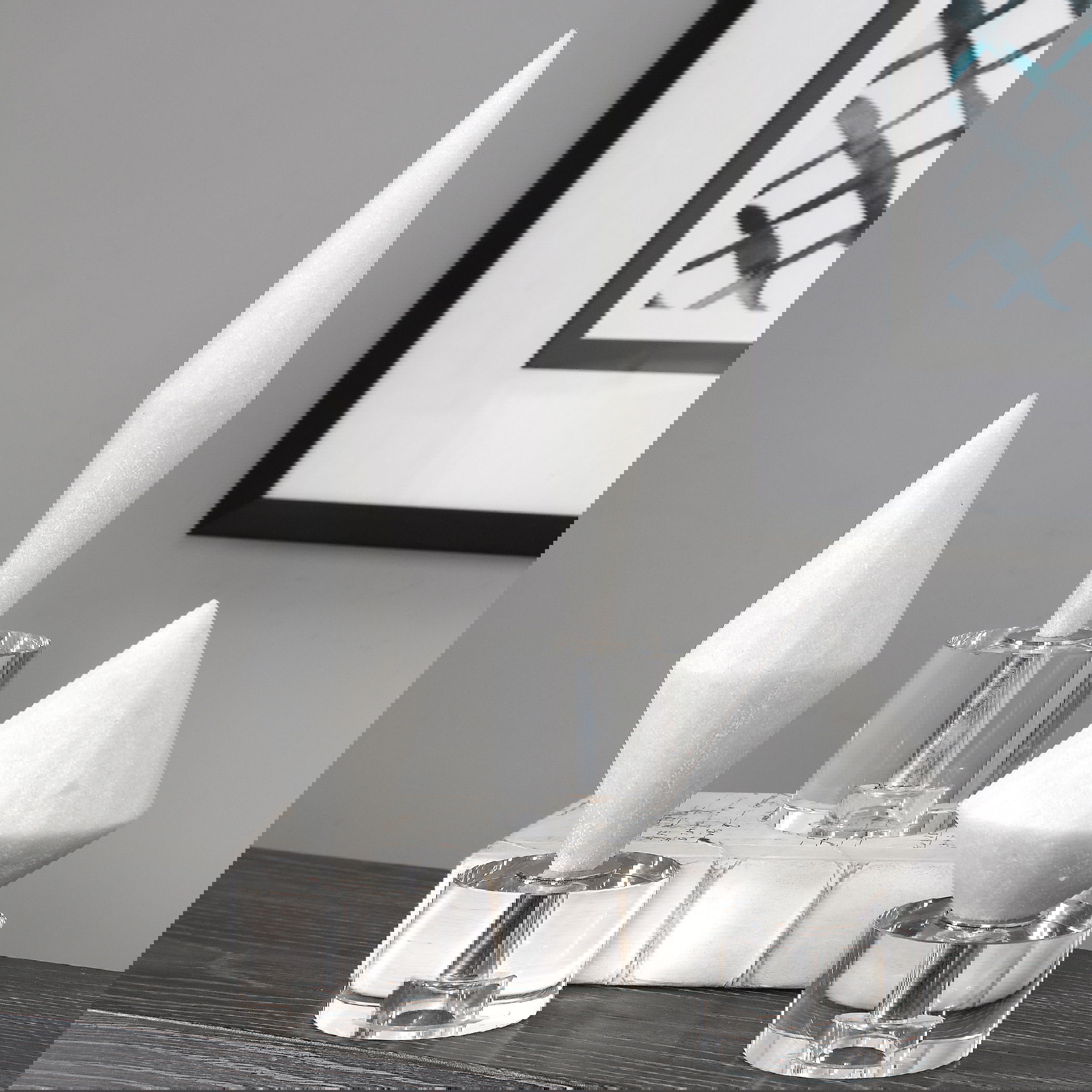 Alize White Stone Sculptures Set/3, Decorative by Uttermost, 3.5" width x 14" height x 3.5" depth View 4