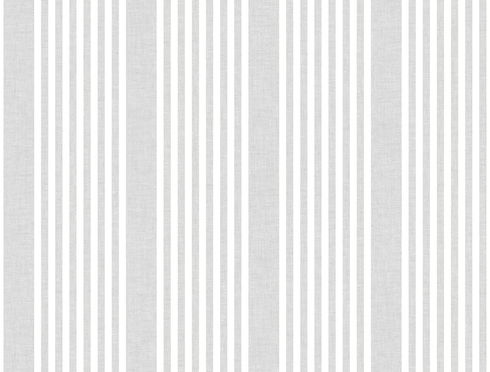 French Arctic Grey Linen Stripe Wallpaper