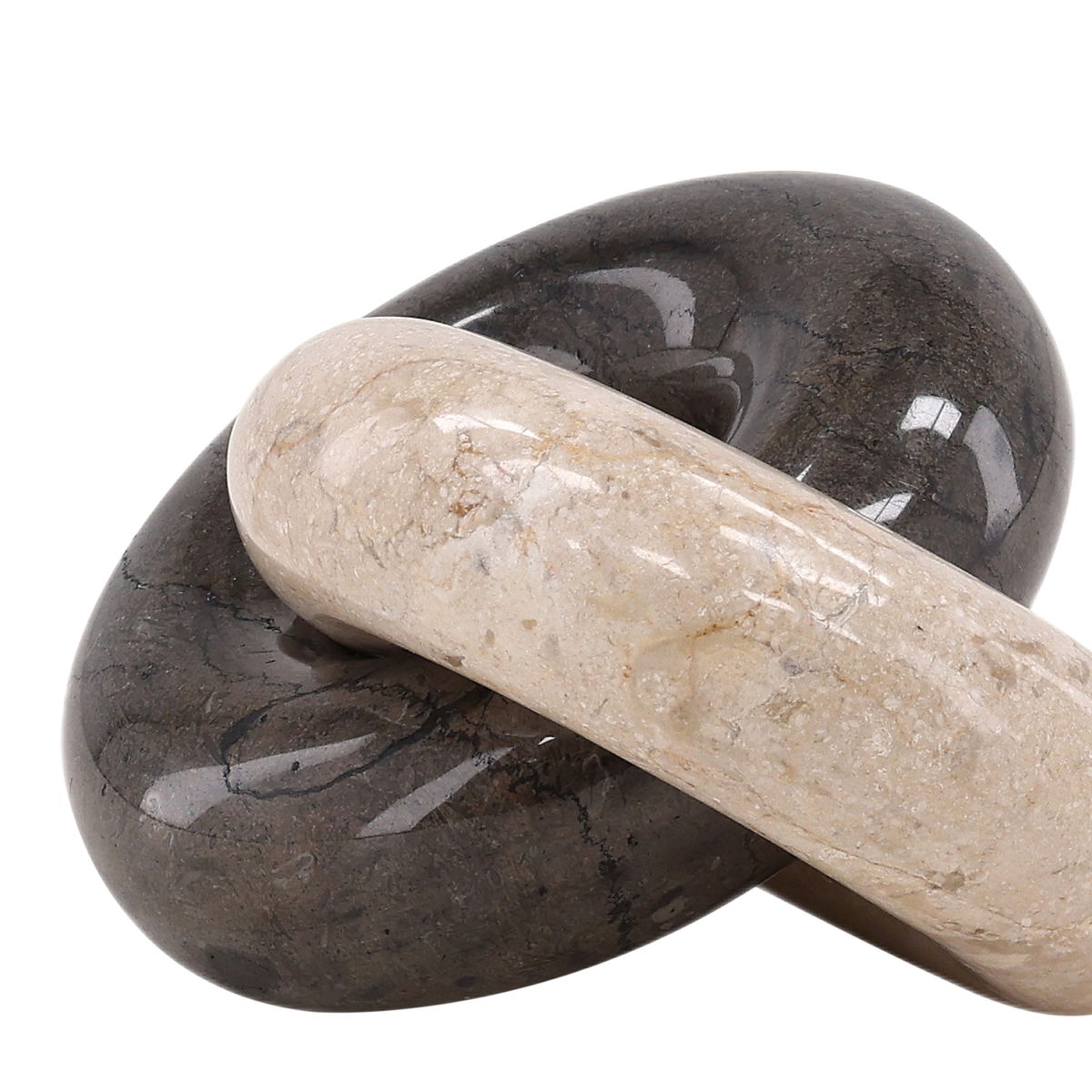 Yaelle Chain Link Cream Black, Decor by Dovetail, 8.5" width x 6.37" height x 6.3" depth View 2