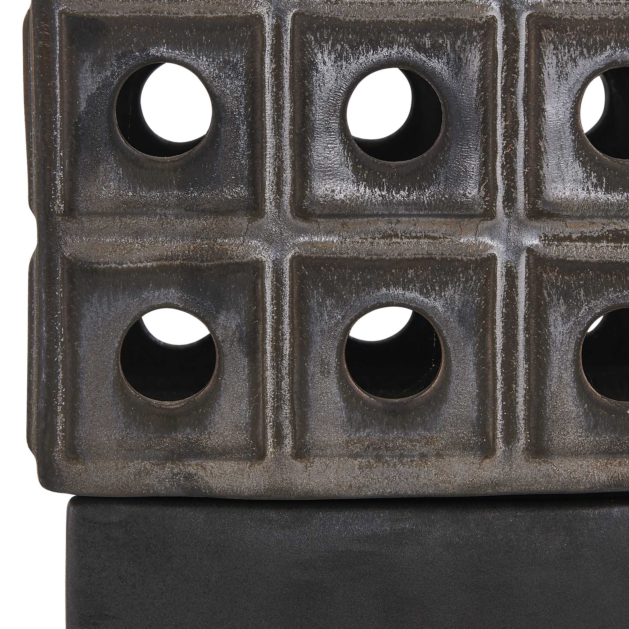 Lattice Indoor-Outdoor Lantern Candleholder, Decorative by Uttermost, 7" width x 12" height x 7" depth View 6