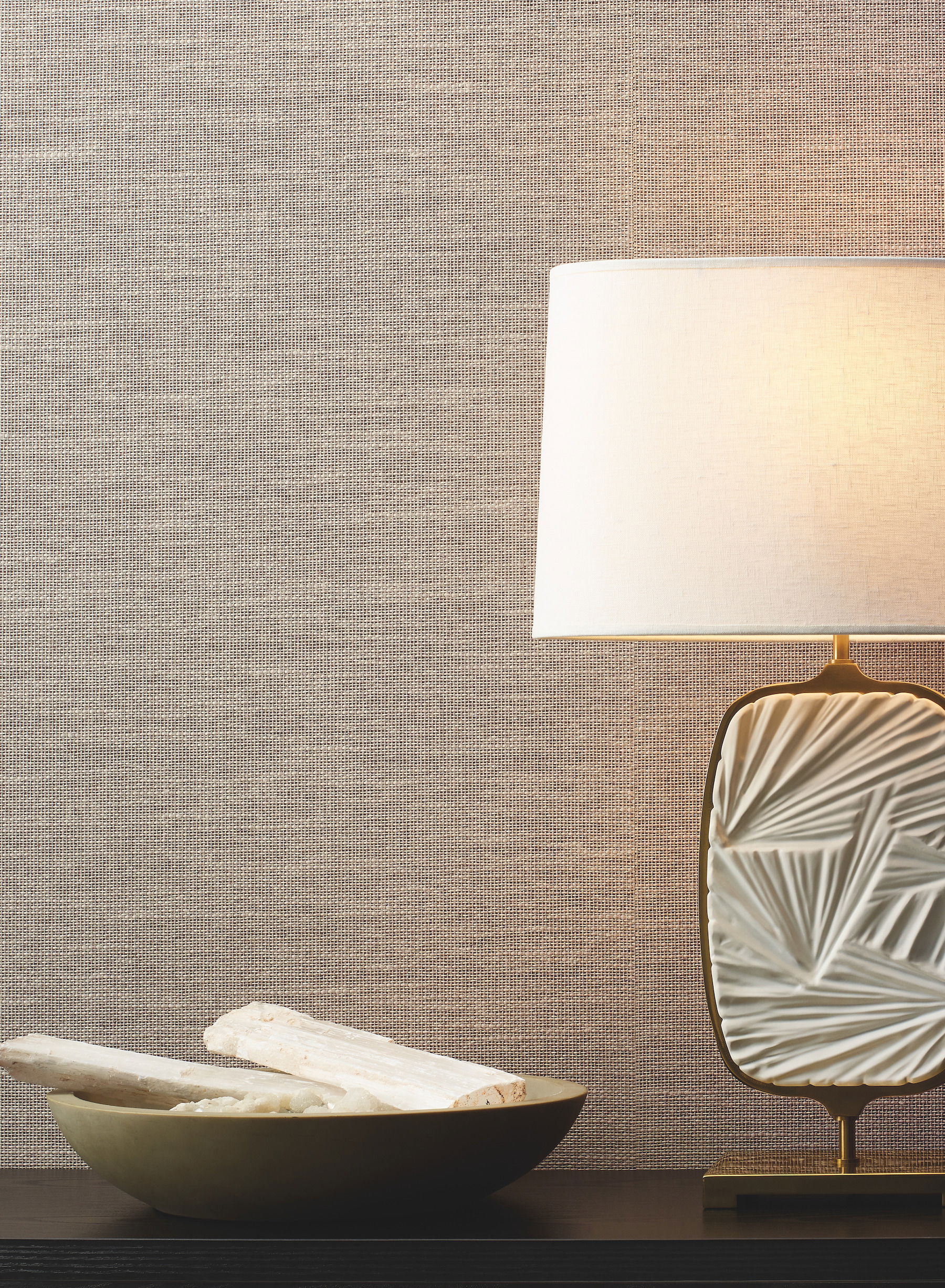 Paper & Thread Weave Beige Wallpaper large image 