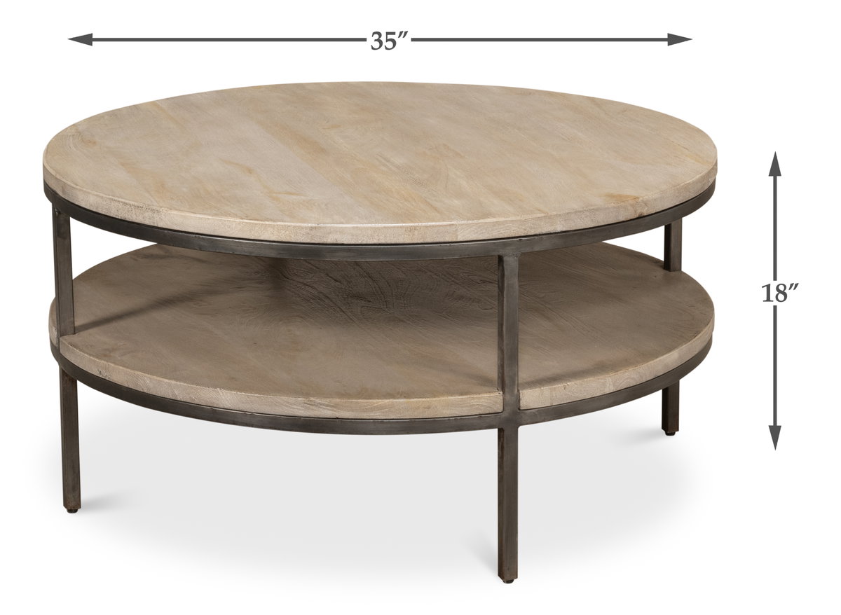 De Stiol Coffee Table, by Sarreid, 2'11" length x 2'11" width x 1'6" height View 14