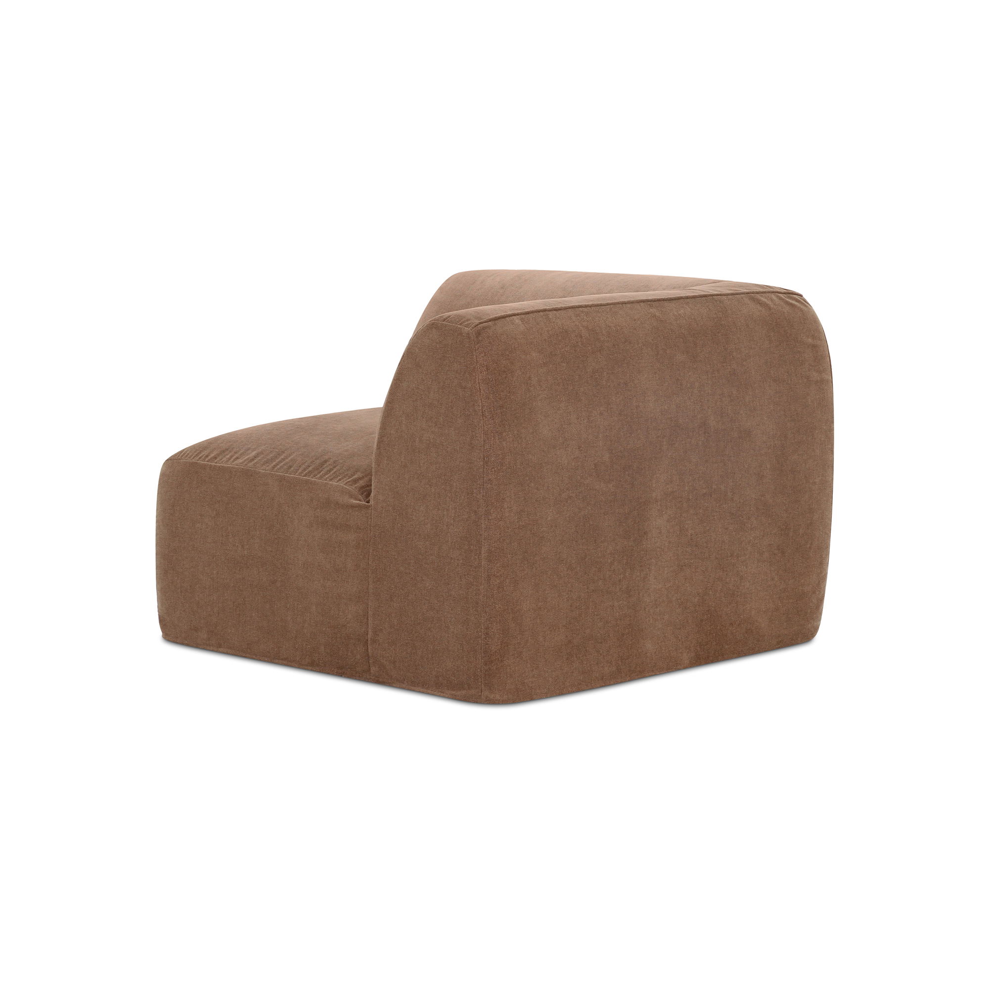 Isla Corner Chair Mocha, Sectional Sofa by Moe's Home, 41.7" width x 29.9" height x 41.7" depth View 4