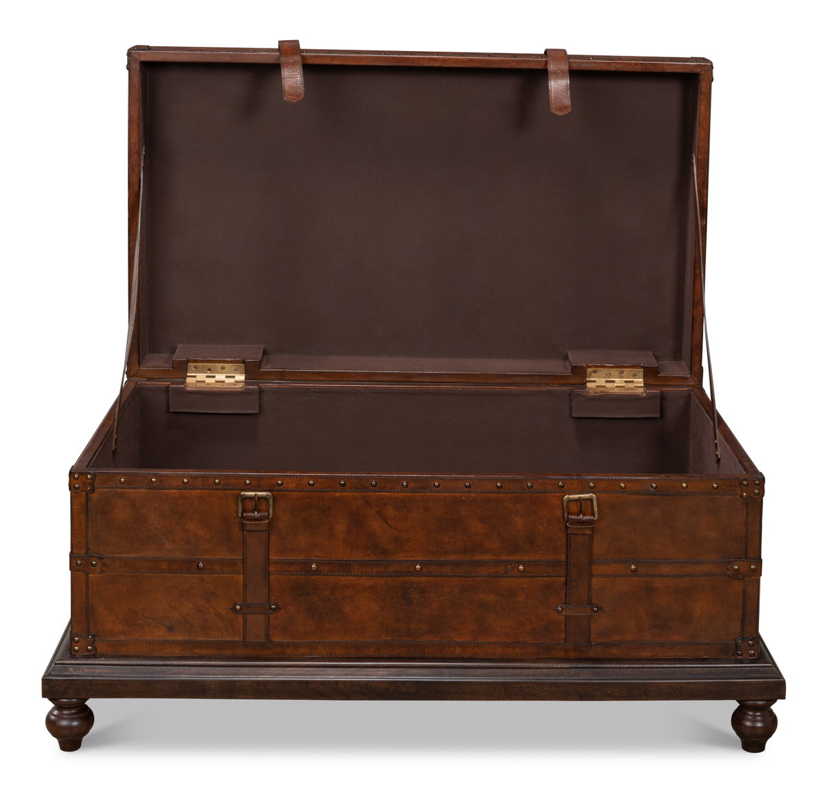 Laramie Trunk Coffee Table, by Sarreid, 2'2" length x 3'7" width x 1'8" height View 12