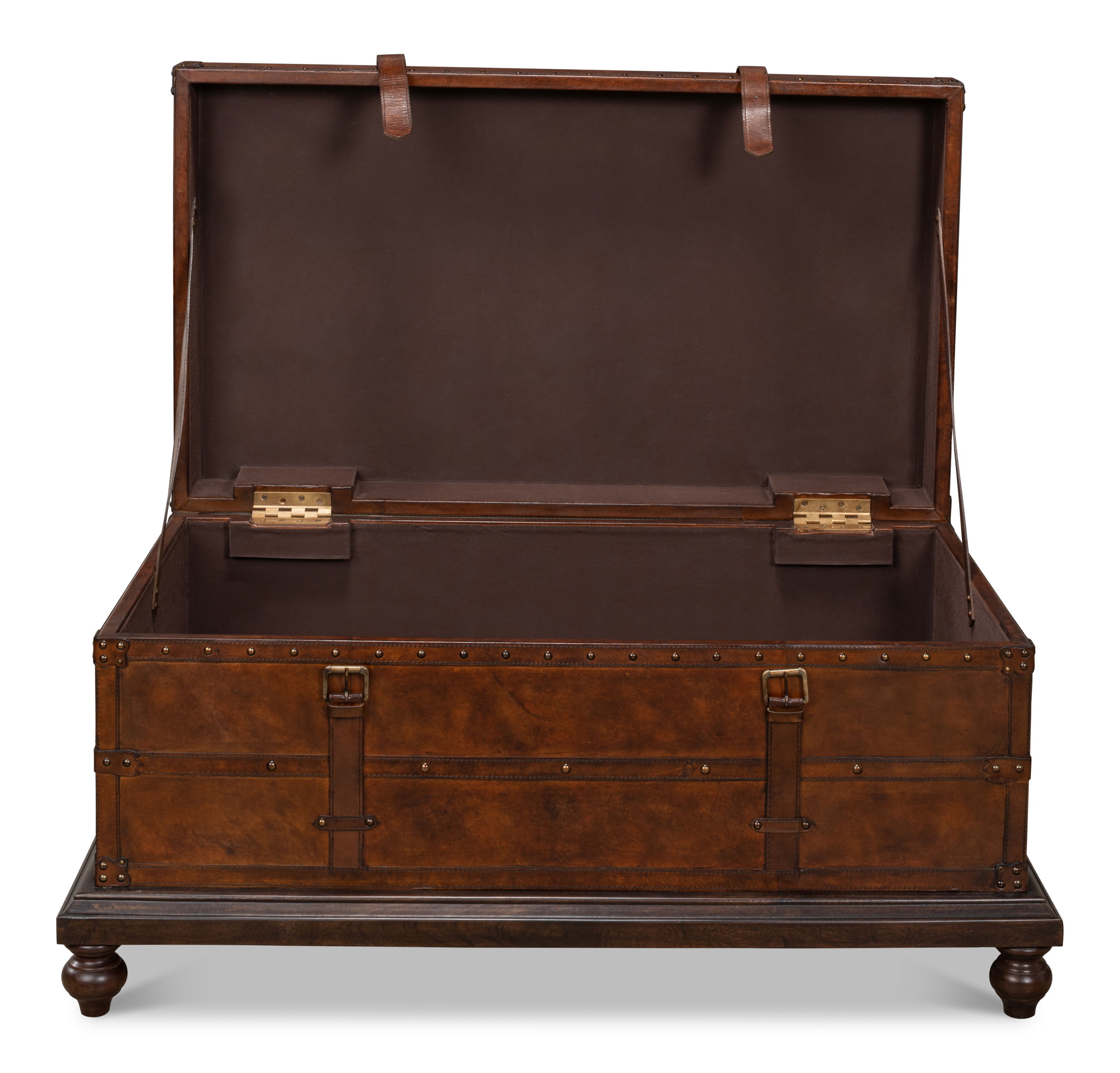 Laramie Trunk Coffee Table, by Sarreid, 43" length x 26" width x 20" height View 12