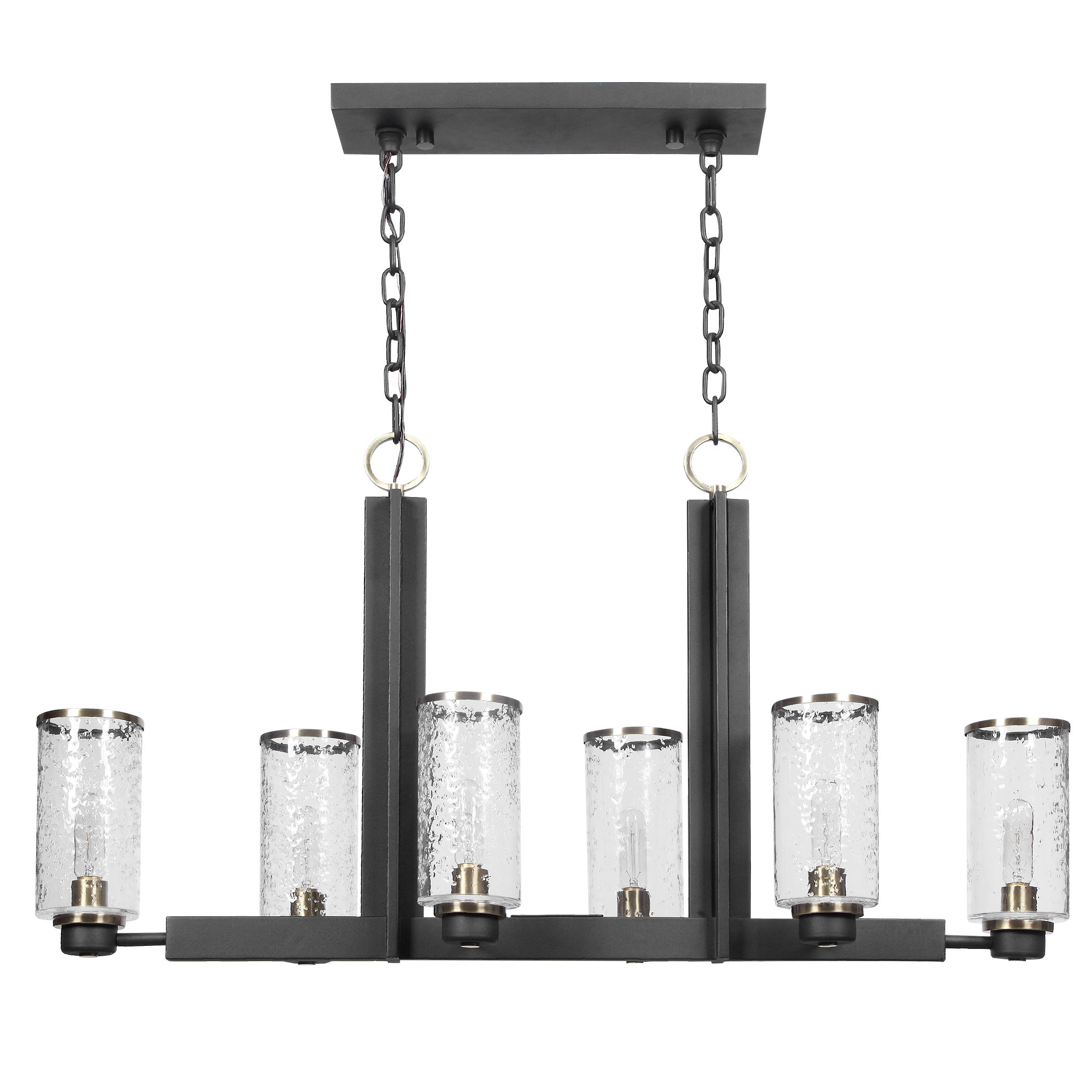 Jarsdel 6 Light Industrial Island Light large image 