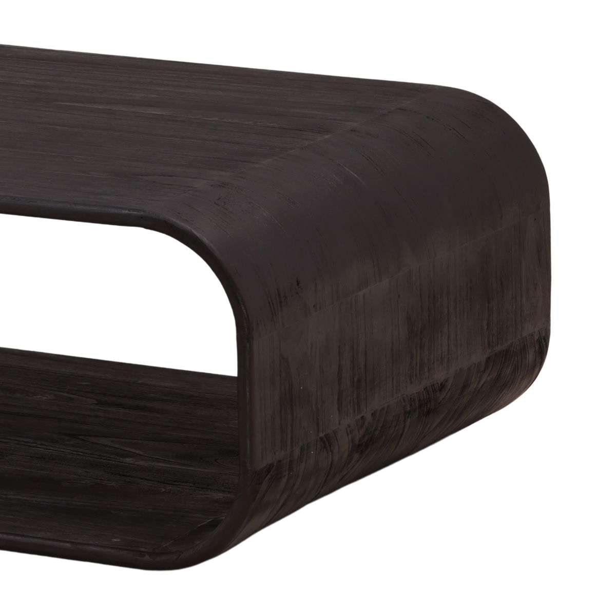 Jaimes Coffee Table Dark Brown, by Dovetail, 51.85" width x 15.16" height x 30.12" depth View 5